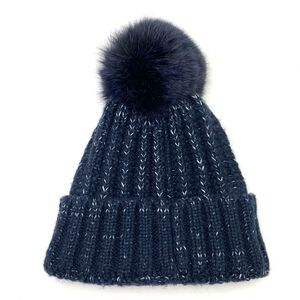 Kyi Kyi Faux Fur Pompom Knit Beanie
